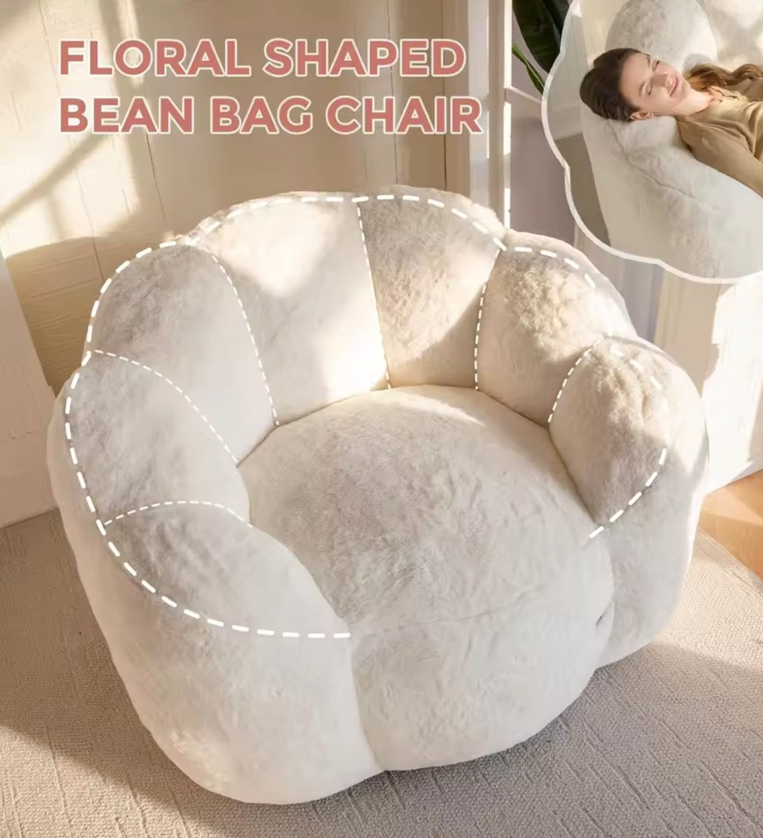 Large Floral Bean bag