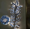 Artificial blue flower lights